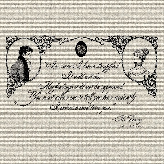 MR DARCY PROPOSAL Jane Austen Pride and Prejudice Printable
