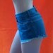 Vintage High Waisted Denim Shorts. Cutoff Jean Shorts by L.L. Bean. Preppy Retro Hipster Shredded Fringed Shorts. Booty Shorts Size 29 Waist