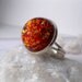 Cathedral Volcano Fire Opal Ring - Golden Orange