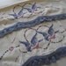 Vintage Pillowcases pair set bluebirds embroidery & hand crocheted trim
