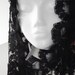 Vintage Scarf Black lace mantilla mourning head cover