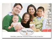 Classic Photo Christmas Card Modern Full Photo Simple Elegant Holiday Card Greeting Card DIY Digital or Printed - Salton style Il_170x135