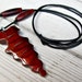 Wooden Arrowhead Necklace - African Paduak - Mens Jewelry