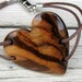 Plus Size Bracelet Hand Crafted African Zebrawood Heart