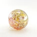 Hand Blown Art Glass Ornament - Bright Vermillion Red and Iridescent Amber - Sun Catcher