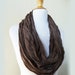 Rippled Infinity loop scarf - TAUPE - jersey scarf, chain, circle, Nomad