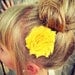 Mustard Yellow Flower Hair Clip