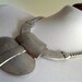 The Tribal Silver . Modernist . Avant Garde Necklace Silver Metal 80s NOS Huge Pendant