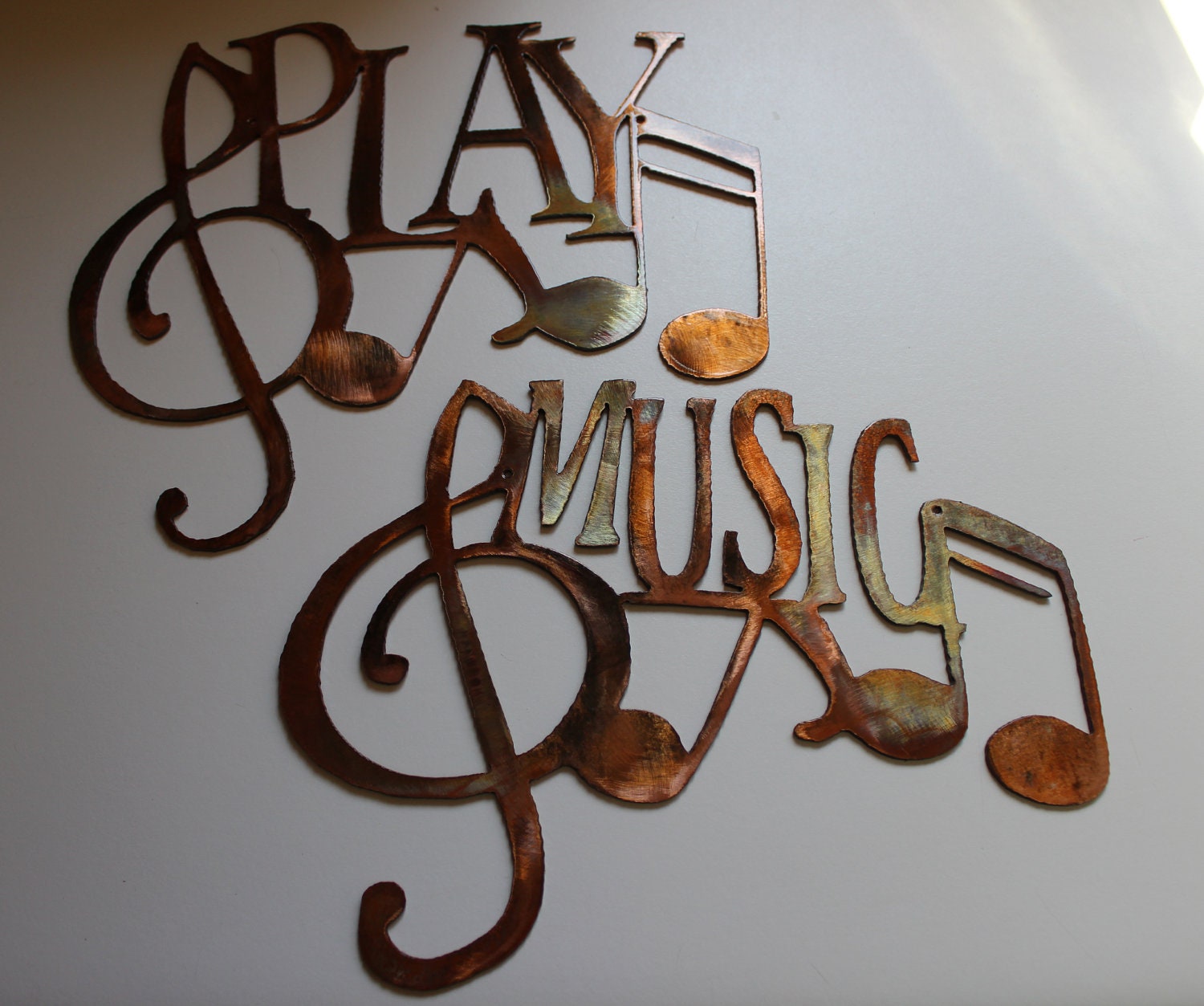 Play Music Metal Wall Art Decorative by HEAVENSGATEMETALWORK