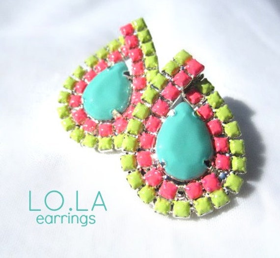 Pastel Earrings by LOLAjewelryd on Etsy