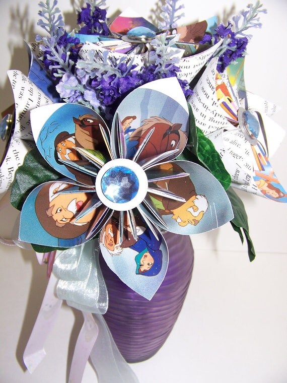 Disney Beauty and the Beast Paper Kusudama Flower Arrangement