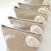 Reserved for Brittany- Fall Wedding Bridesmaid Clutch Purse, Linen, Bridemsaids Gift, Wedding -Set of 10