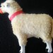 Antique 1930's GERMAN WOOLY SHEEP, Hand Painted, for Putz or Christmas Nativity