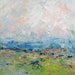 Abstract Landscape - acrylic painting on canvas - size 40cm x 40cm