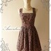 SALE ... Amor Vintage Inspired One Fine Day Red and Yellow Floral Romantic Black Dress -Size S-M-