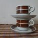 ON HOLD ////////////// Vintage Rörstrand Sweden cups and saucers / Isolde by Jackie Lynd