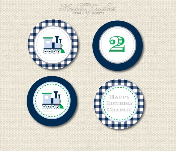 PRINTABLE PARTY CIRCLES -- Train Collection -- Mirabelle Creations Il_570xn