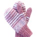 Hand Knit Mittens Children, Girls Handknit Mittens, Handknit Kindergarden Mittens, Seamless Handknit Mittens - Free US Shipping.
