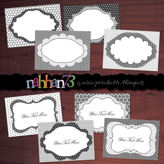 items similar to black white elegant editable digital printable