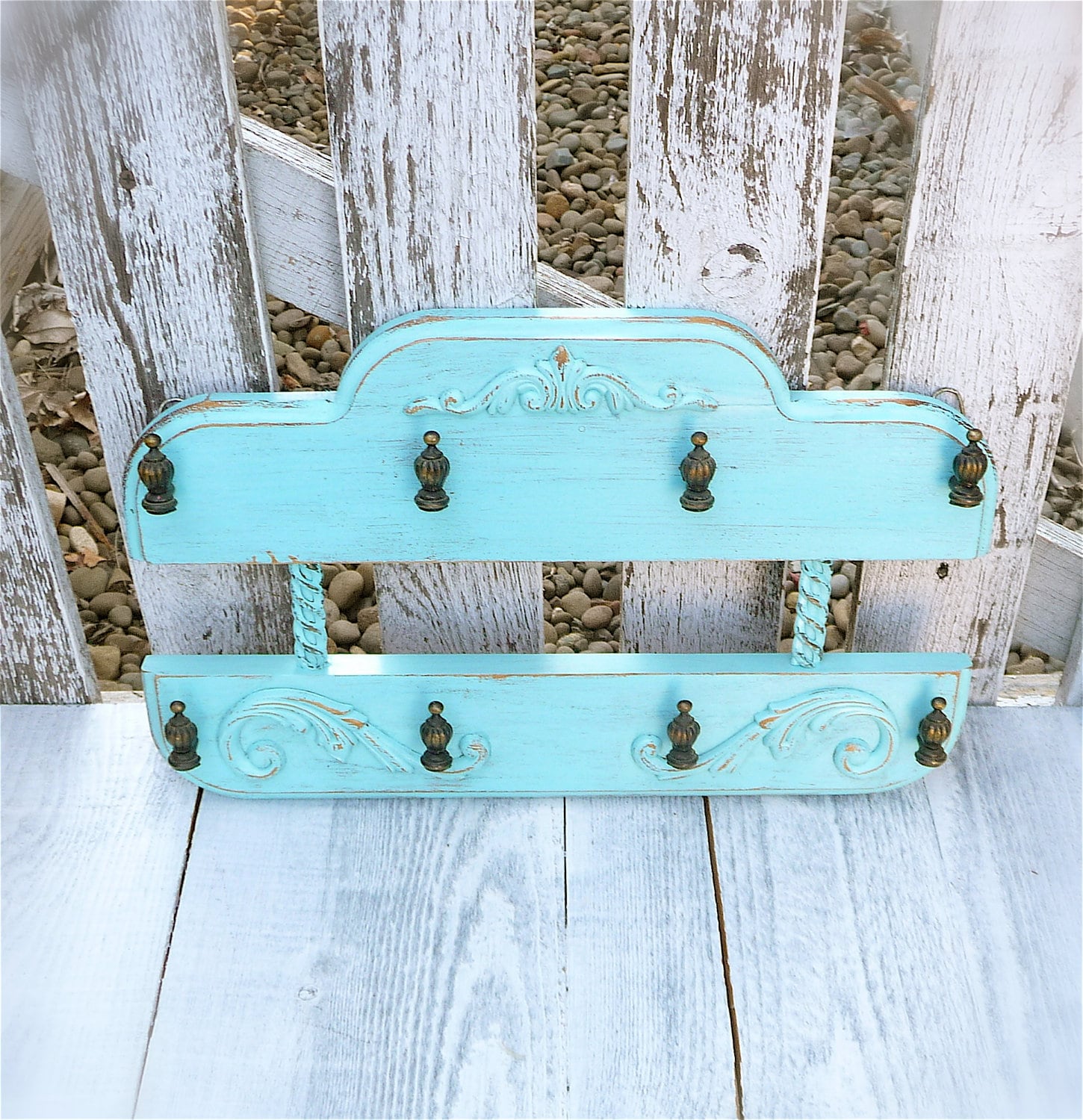teal turquoise shabby chic key holder wall by huckleberryvntg teal turquoise shabby chic key holder wall by huckleberryvntg