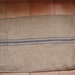 Large Burlap/Hessian/jute Indian Grain sack-blue stripes 44 '' x 28''