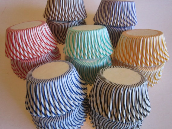 Thin Stripe Standard or Mini Baking Cupcake Liner Papers Cup Il_570xn