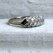 Sparkly Vintage 14K White Gold Vintage Diamond Wedding Band - 0.56ct.
