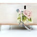 Antique Drawer Tray with Key and Glass Knob Feet - Rose Shabby Chic Home Decor Storage Organize Wooden Box Shabby Vintage