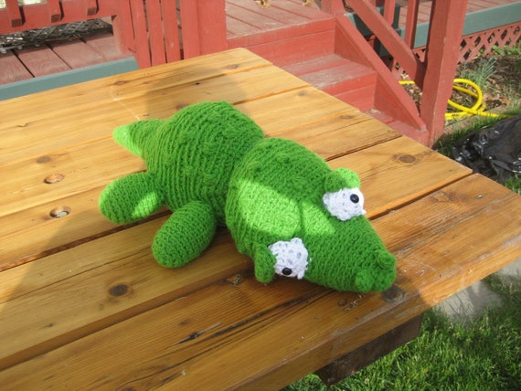 vintage stuffed alligator