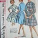 Vintage 1963 Sewing Pattern Simplicity 5232 Shirtwaist Dress with Sleeve variations Size 14 Bust 34