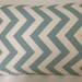 Single Pillow Cover 12x16 or 18 inch-Free US Shipping - Village Blue and Natural Zig Zag Chevron