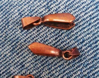 Antique Copper Pinch Bail