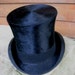 Vintage Top Hat C 1930s Black Silk Plush Silk Lined Mens Elegant Fashion Accessory