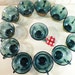 1970s Indiana Carnival Glass Cups Set Of 12 Harvest Blue