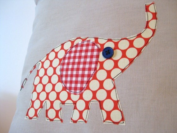 red elephant cushion