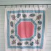 Vintage Tablecloth Pink and Aqua Blue, Retro Vintage Kitchen, 1950s Pineapples, Baskets, Fruit and Leaves