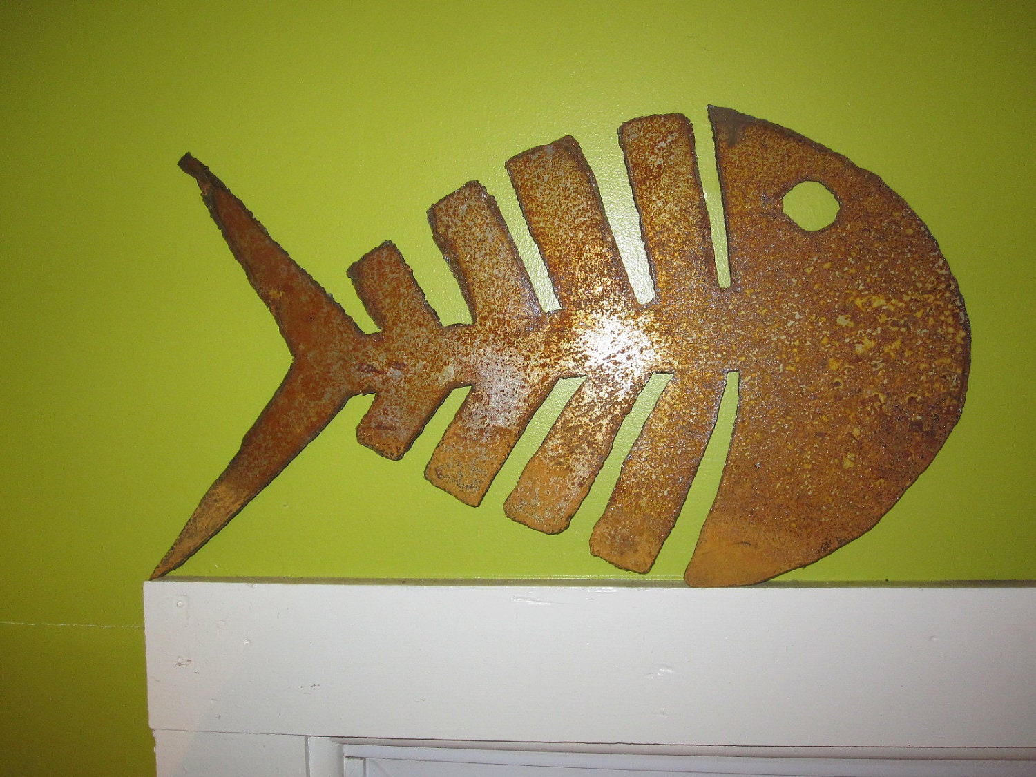 Metal Fish Skeleton Wall Art