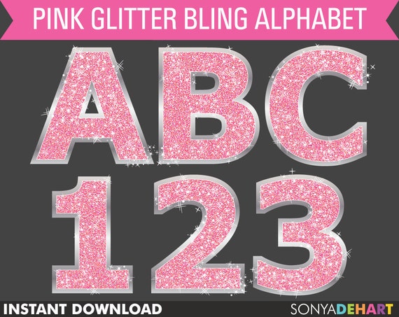 free glitter alphabet clipart - photo #23