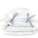 ORGANIC Toddler Bedding set - Starry Star Star - white background, tiny grey stars print