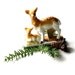 Vintage Deer, Doe and Fawn, Ceramic, Figurine, Collectible, Rustic Woodland, Home Decor, c.1970