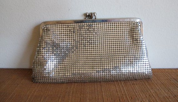 whiting and davis silver mesh bag