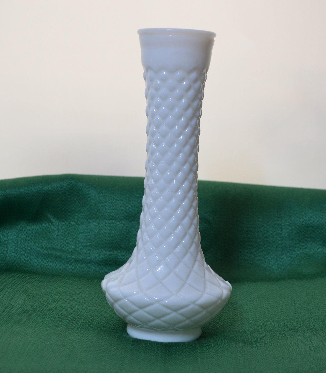 Vintage Milk Glass Vase 8