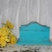 Shabby Chic Napkin Holder Distressed Aqua Vintage Kitchen Decor