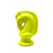 horse head figurine, ceramic chess // neon, lime green, bright decor, colorful, horses, bust, modern, mod, home decor, unique, vintage