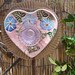 SUMMER SALE - Pink Glass Garden Flower, Garden Yard Art, Garden Decor, Suncatcher, Recycled, Upcycled, Bird Feeder, pastel colors
