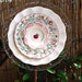 PINK Garden Plate Flower, Garden Yard Art, Pink Glass Plate Flower, Garden Decor, Garden Gift, Suncatcher, Recycled, Upcycled, Bird Feeder