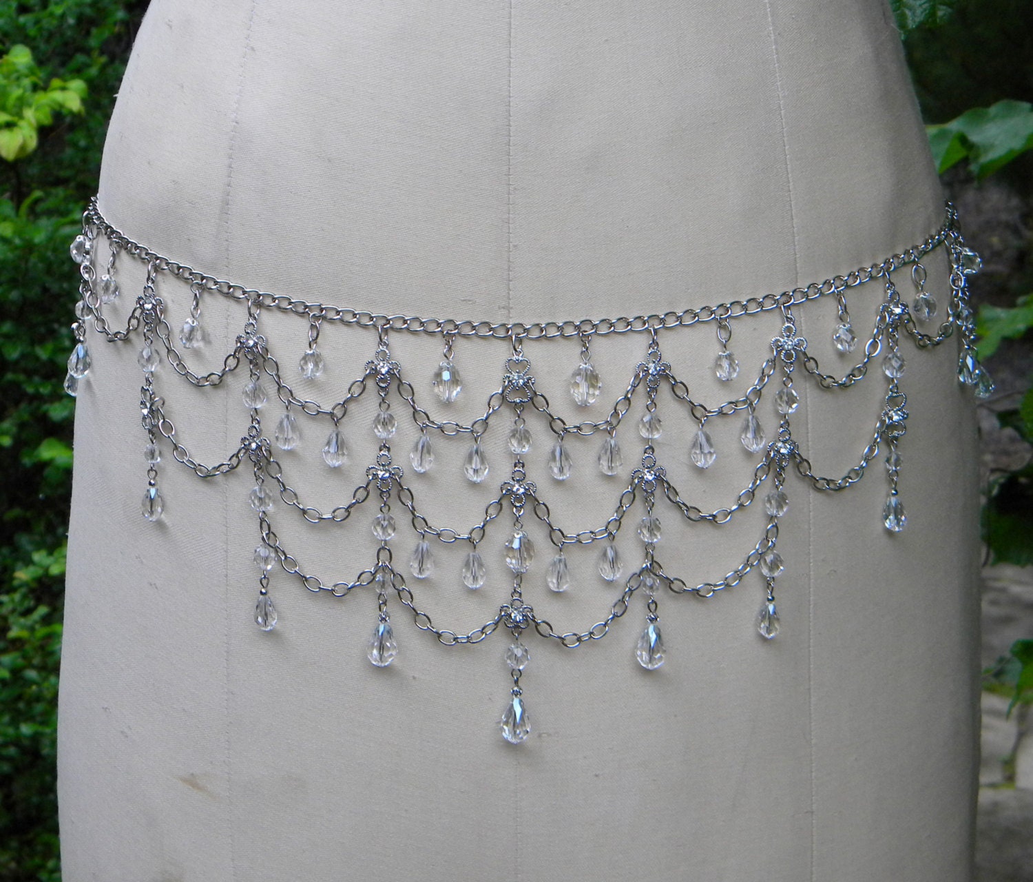 Silver Scallops Belt by ericasbeadgallery on Etsy