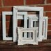 5 vintage distressed painted frames