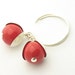 Red Coral Earrings, Autumn color, Swarovski Red Coral, Pearl Earrings, , sterling silver 925