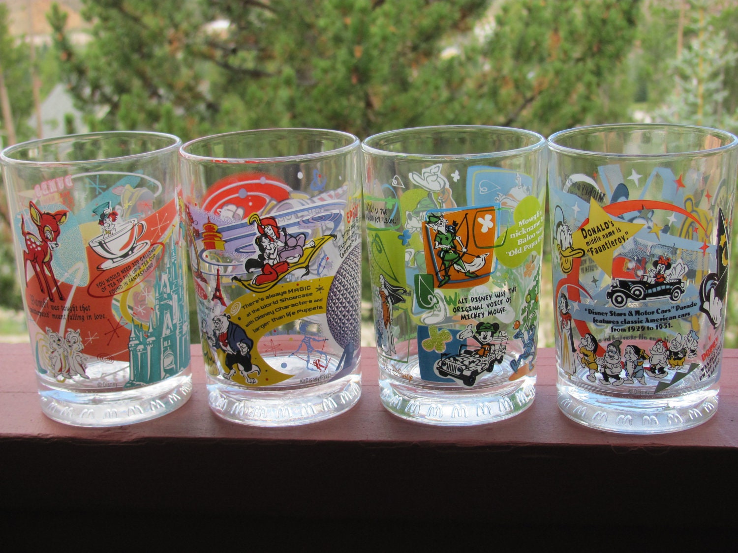 Walt Disney 100th Anniversary McDonald's Glasses Set of 4